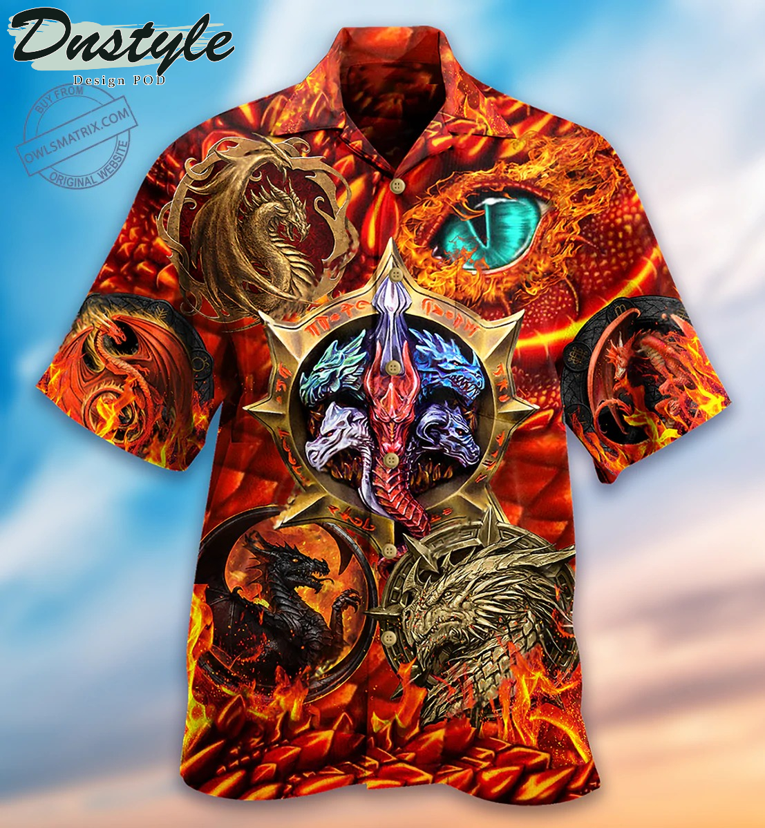 Dragon Fire Love Life Hawaiian Shirt
