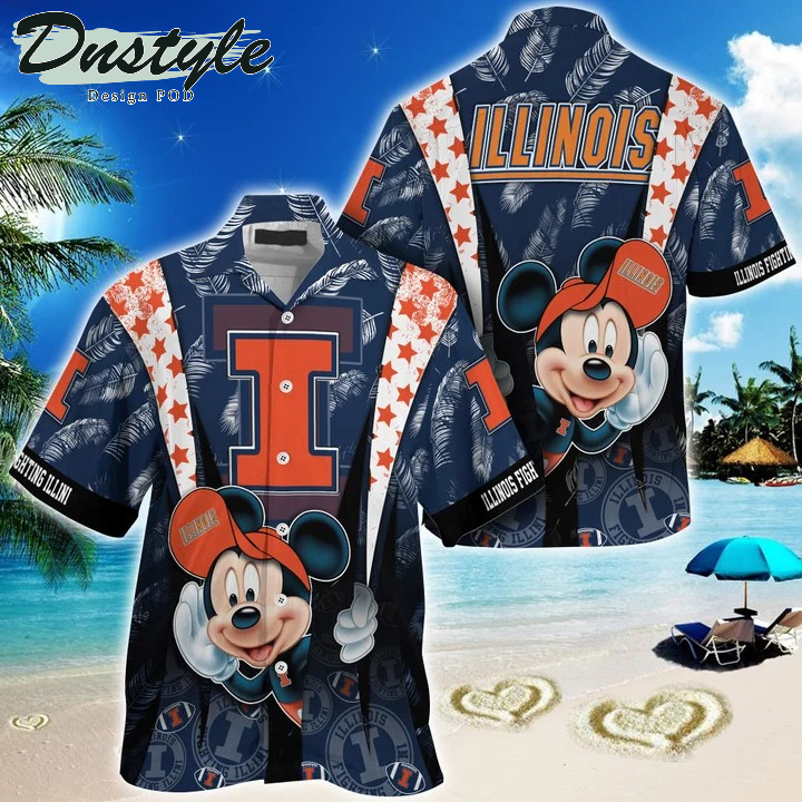 Illinois Fighting Illini Mickey NCAA Summer Hawaii Shirt