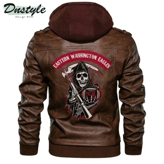 Eastern Washington Eagles Ncaa Football Sons Of Anarchy Brown Leather Jacket