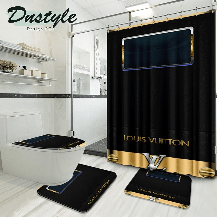 Louis Vuitton Luxury Fashion Brand Shower Curtain Bathroom Set #60