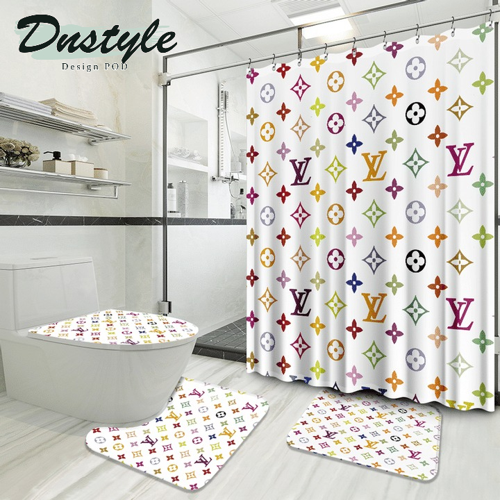 Louis Vuitton Luxury Fashion Brand Shower Curtain Bathroom Set #21