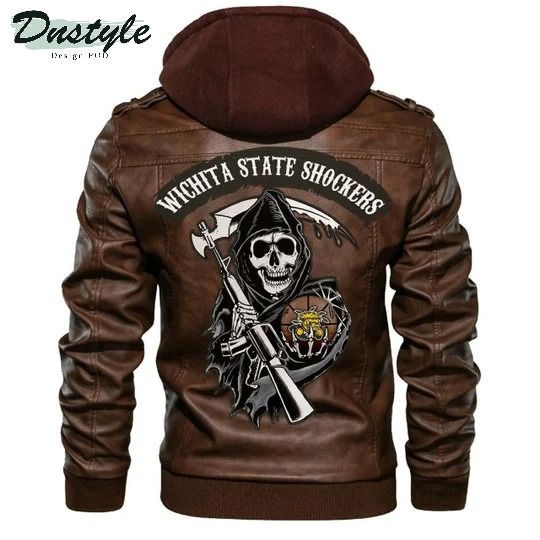 Wichita State Shockers Ncaa Basketball Sons Of Anarchy Brown Leather Jacket