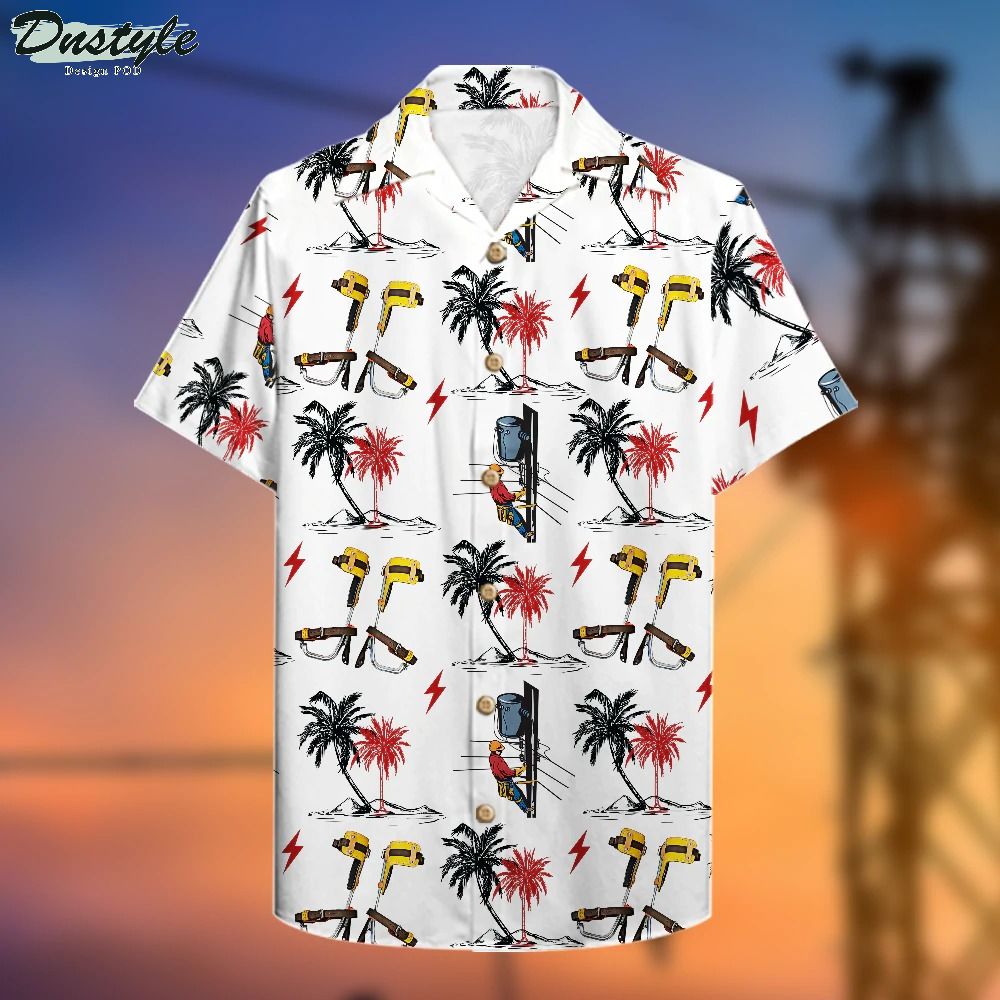 Lineman Power Poles Hawaiian Shirt