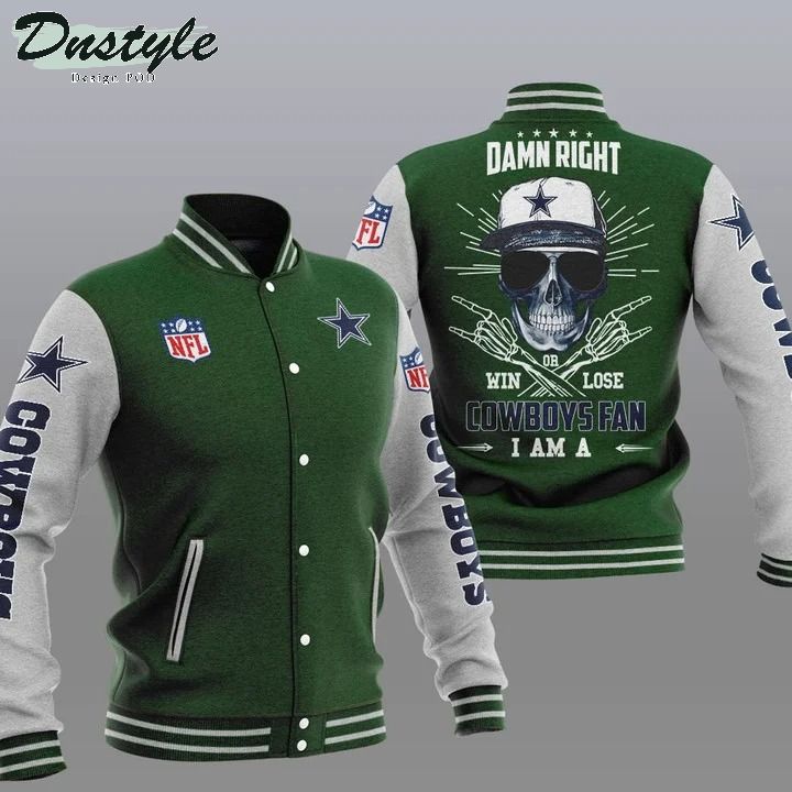 Dallas Cowboys NFL Damn Right Varsity Baseball Jacket