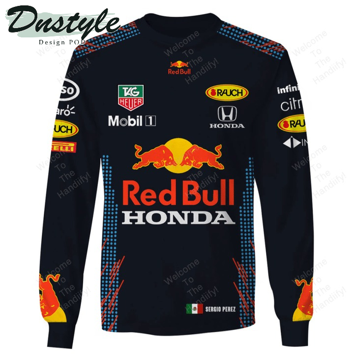 Sergio Perez Red Bull Honda Racing Tag Heuer Mobil 1 All Over Print 3D Hoodie
