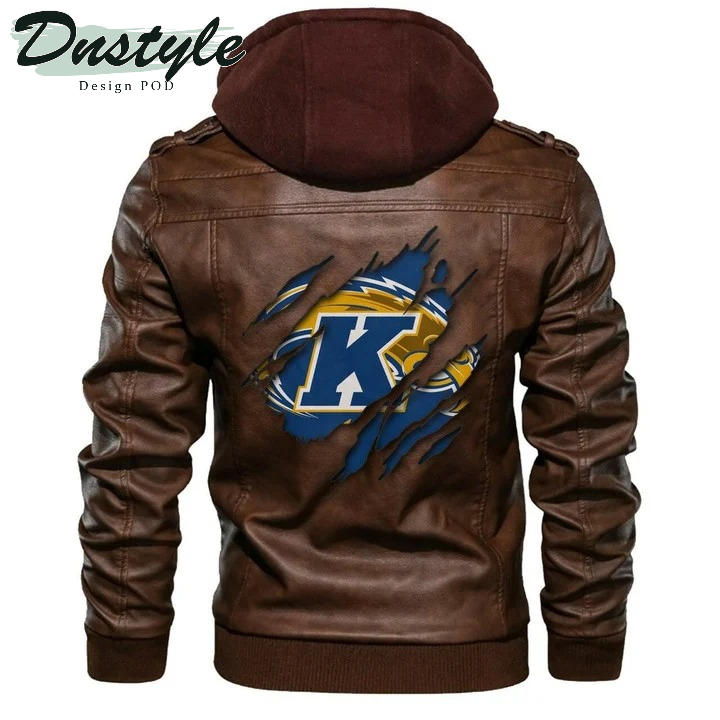 Kent State Golden Flashes NCAA Brown Leather Jacket