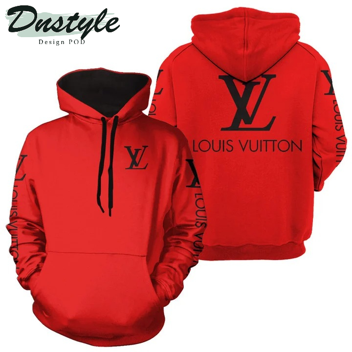 LV Red All Over Print 3d Hoodie