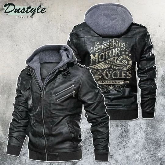 Speed King Motocycle Club Leather Jacket