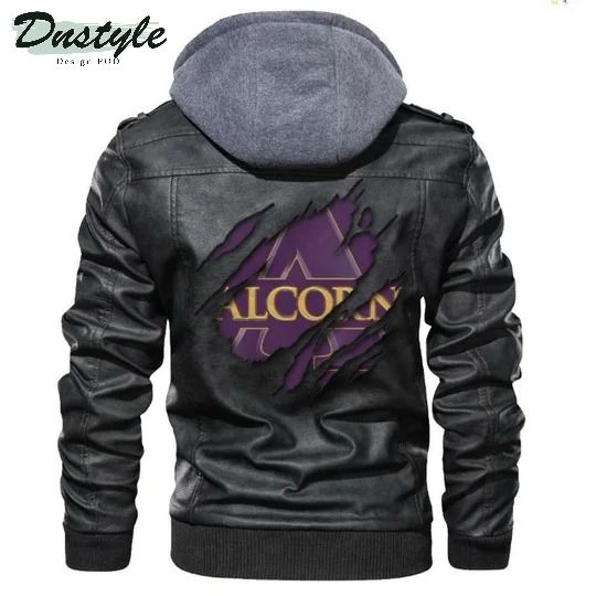 Alcorn State Braves Ncaa Black Leather Jacket