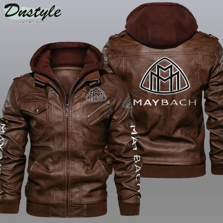 Maybach hooded leather jacket
