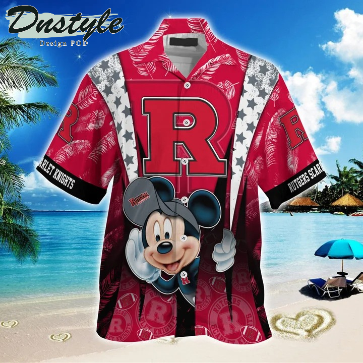Rutgers Scarlet Knights Mickey NCAA Summer Hawaii Shirt