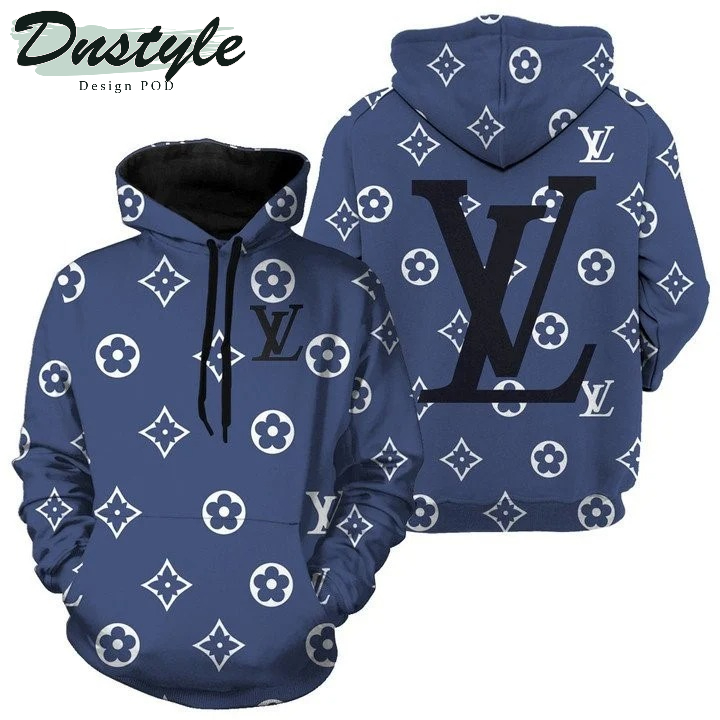 LV Blue All Over Print 3d Hoodie