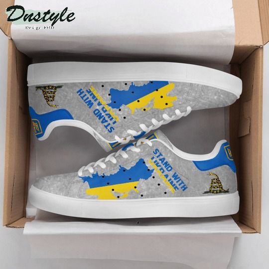 Stand With Ukraine grey stan smith low top shoes