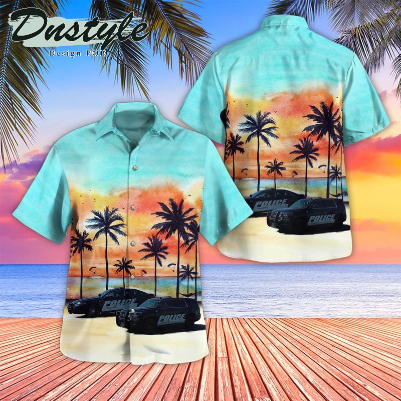 Campbell County Wyoming Gillette Police Department Ford Taurus Police Interceptor Hawaiian Shirt
