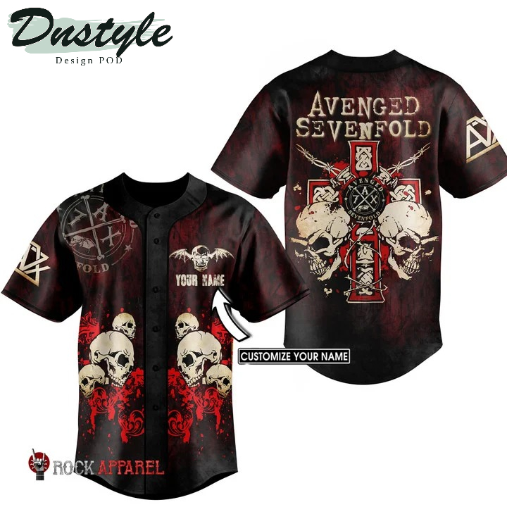 Personalized Avenged Sevenfold 3D All Over Printed Baseball Jersey