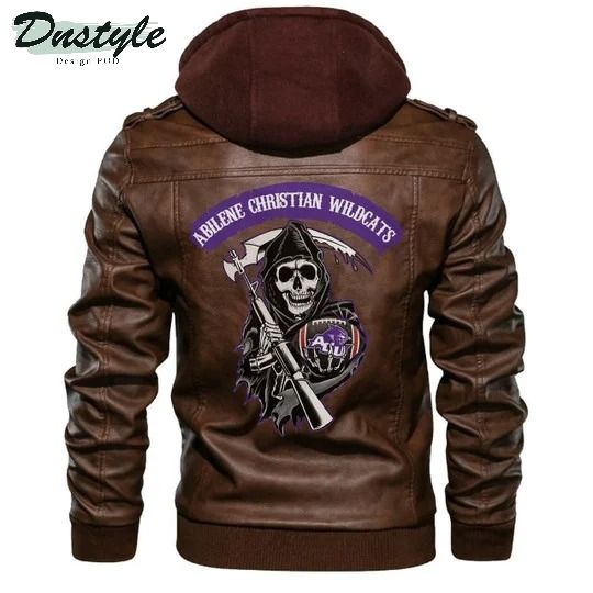 Abilene Christian Wildcats Ncaa Football Sons Of Anarchy Brown Leather Jacket