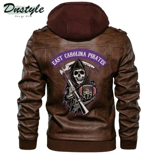 East Carolina Pirates NCAA Football Sons Of Anarchy Brown Leather Jacket
