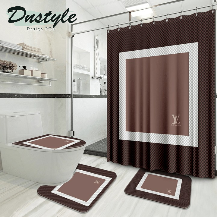 Louis Vuitton Luxury Fashion Brand Bathroom Set Shower Curtain #29