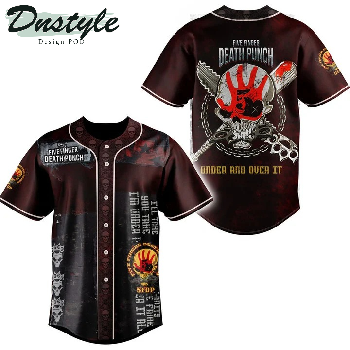 5FDP, Five Finger Death Punch Under And Over IT 3D All Over Printed Baseball Jersey