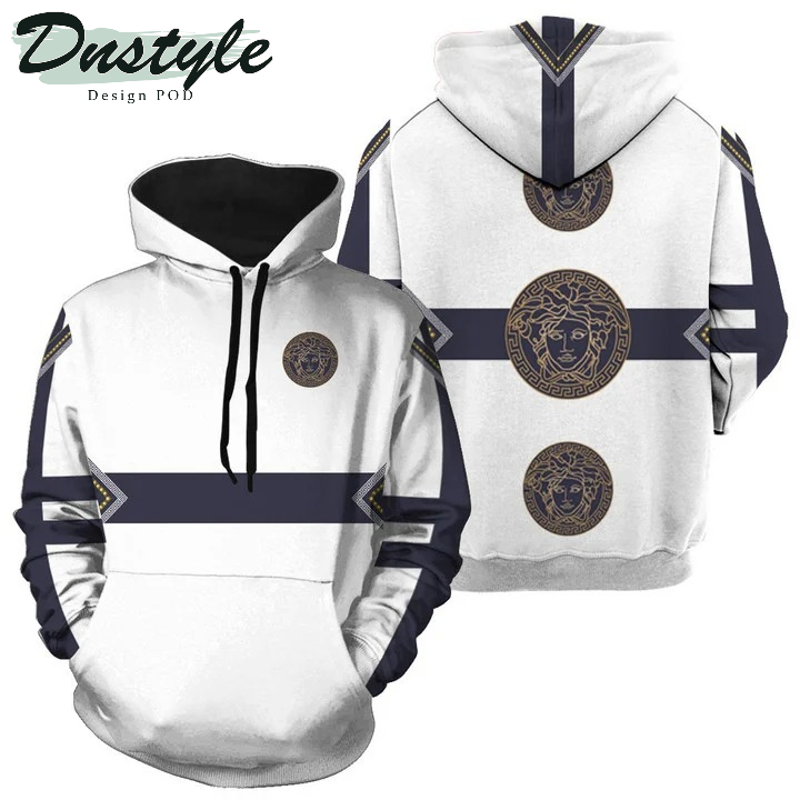 Versace white All Over Print 3D Hoodie