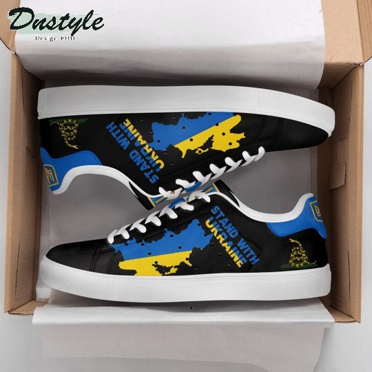 Stand With Ukraine black stan smith low top shoes