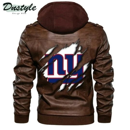 New York Giants Nfl Football Sons Of Anarchy Brown Leather Jacket