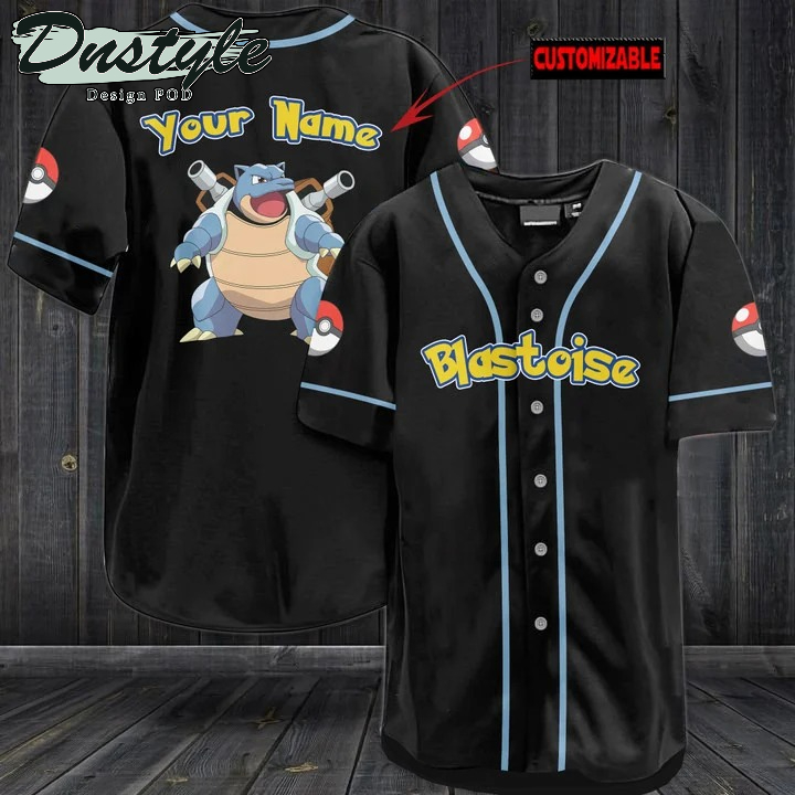 Pokemon Blastoise Black Baseball Jersey