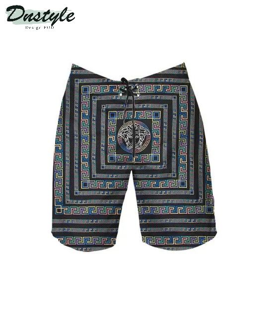 Versace Hawaiian Shirt Shorts And Flip Flops