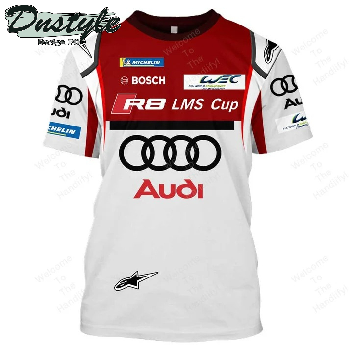 Audi Racing R8 Lms Cup Michelin Bosch White All Over Print 3D Hoodie