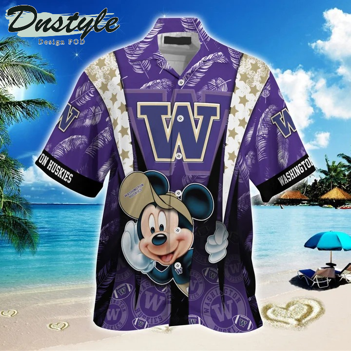 Washington Huskies Mickey NCAA Summer Hawaii Shirt