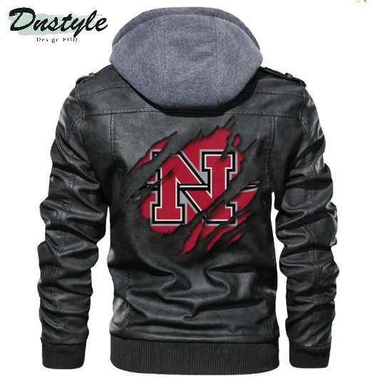 Nicholls Colonels NCAA Black Leather Jacket