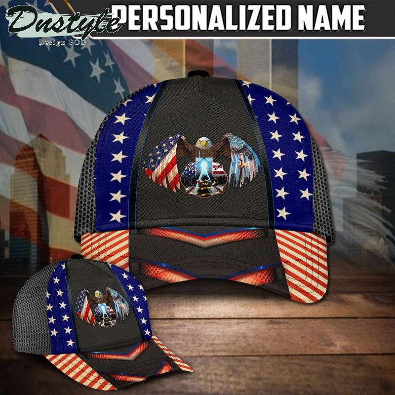 Custom Name Firefighters Never Forget 20th Anniversary 9/11 Classic Cap