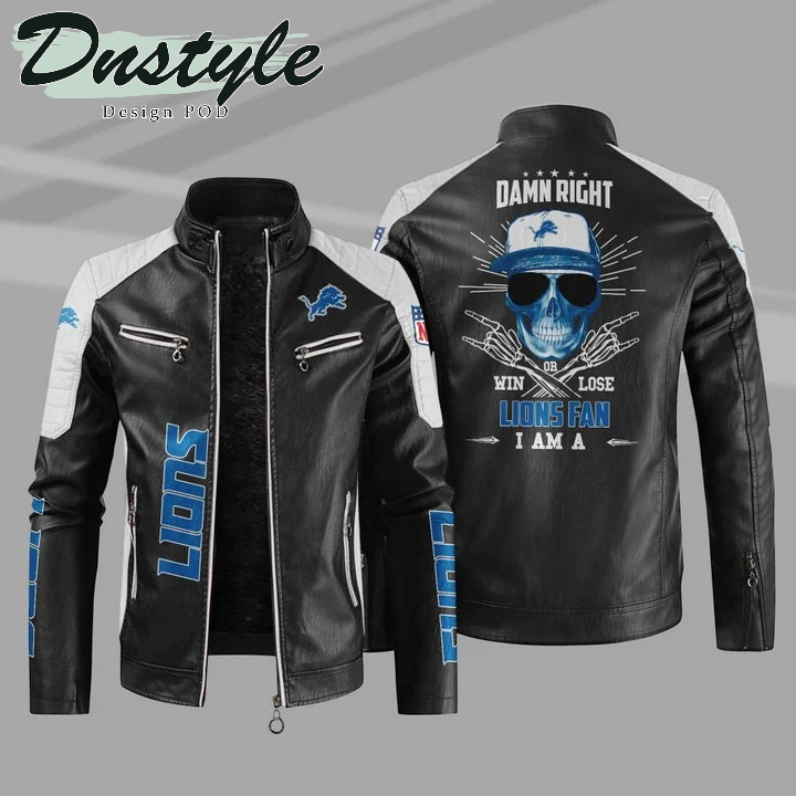 Detroit Lions NFL Sport Leather Jacket