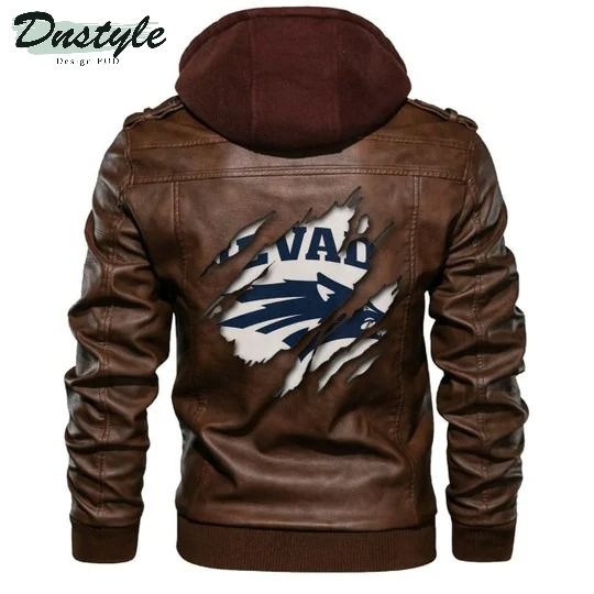 Nevada Wolf Pack Ncaa Brown Leather Jacket