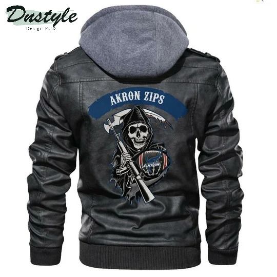 Akron Zips NCAA Football Sons Of Anarchy Black Leather Jacket