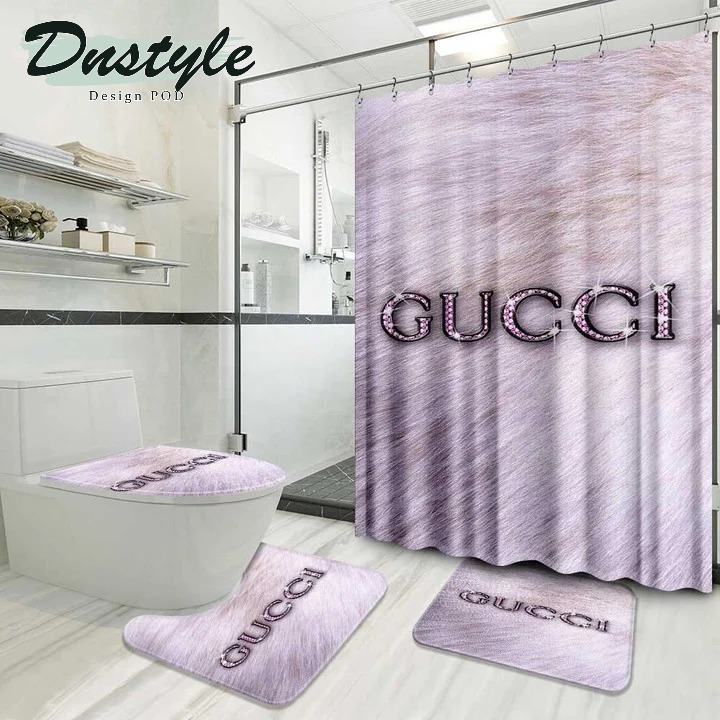 Gucci Luxury Fashion Brand Shower Curtain Bathroom Set #2035
