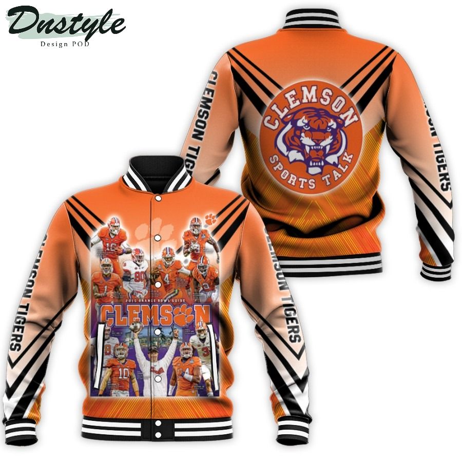 Clemson Tigers 2021 NCAA 2015 Orange Bowl Guide Clemson Baseball Jacket