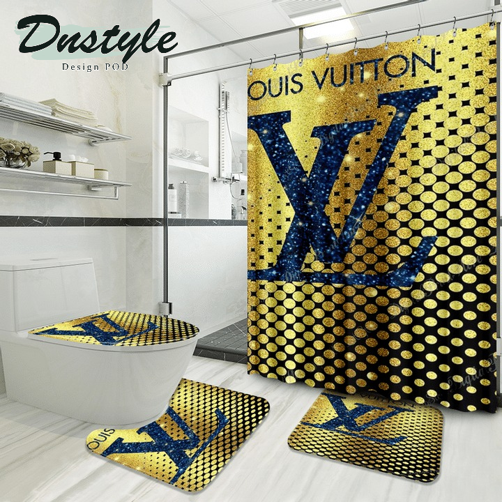 Louis Vuitton Luxury Fashion Brand Bathroom Set Shower Curtain #67