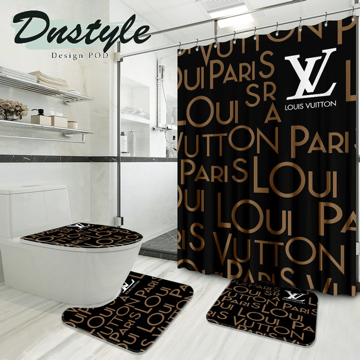 Louis Vuitton Luxury Paris Fashion Bathroom Set Shower Curtain #33