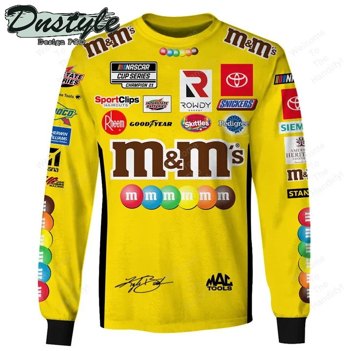 Kyle Busch M&M’S Racing Toyota Goodyear Snickers Yellow All Over Print 3D Hoodie