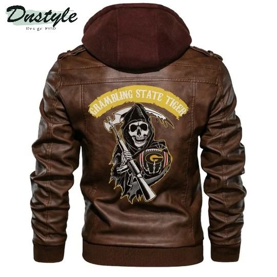 Grambling State Tiger Ncaa Football Sons Of Anarchy Brown Leather Jacket