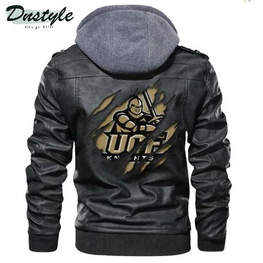 Ucf Knights Ncaa Black Leather Jacket