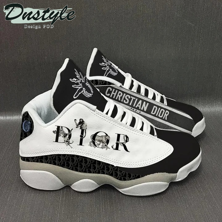 Christian Dior Paris Black White Air Jordan 13 Sneaker