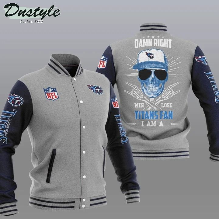 Tennessee Titans NFL Damn Right Varsity Baseball Jacket