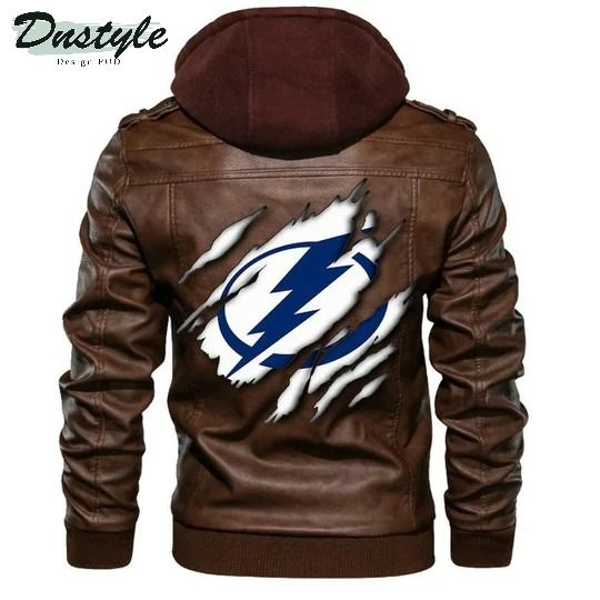 Tampa Bay Lightning NHL Hockey Sons Of Anarchy Brown Leather Jacket