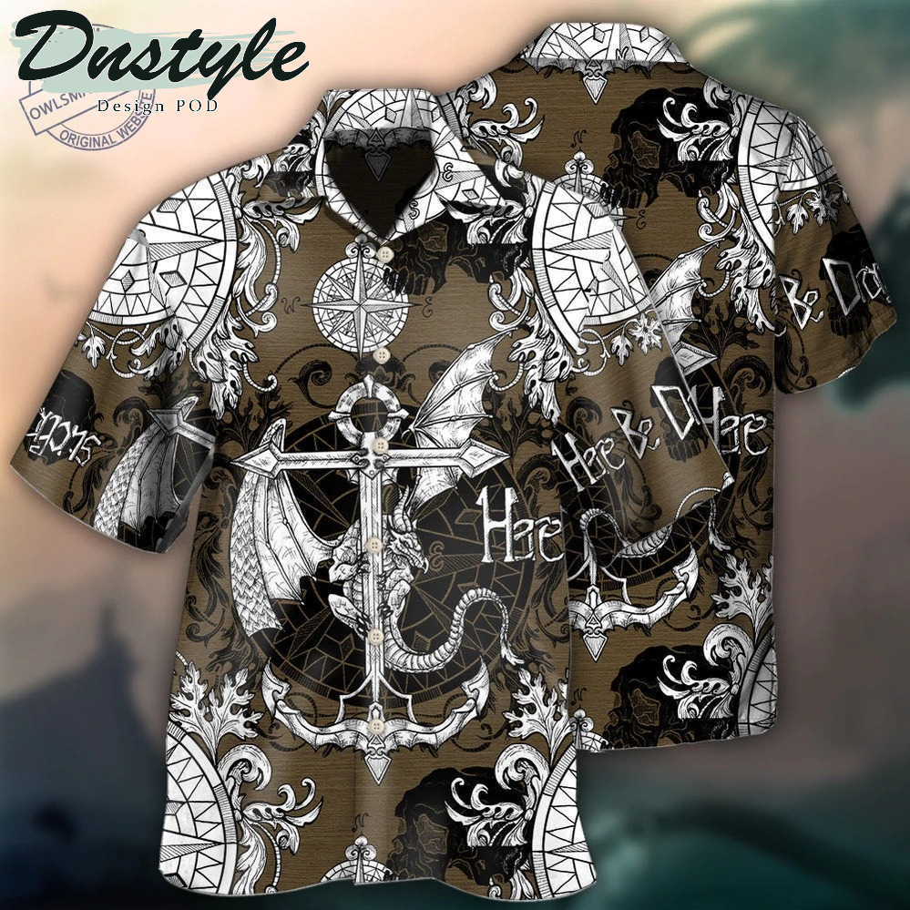 Dragon anchor vintage sea life hawaiian shirt
