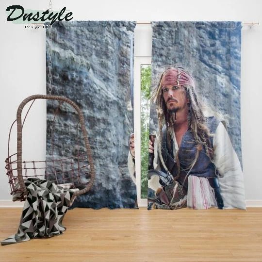 Jack Sparrow Johnny Depp In Pirates Of The Caribbean Shower Curtain Waterproof Bathroom Sets Window Curtains