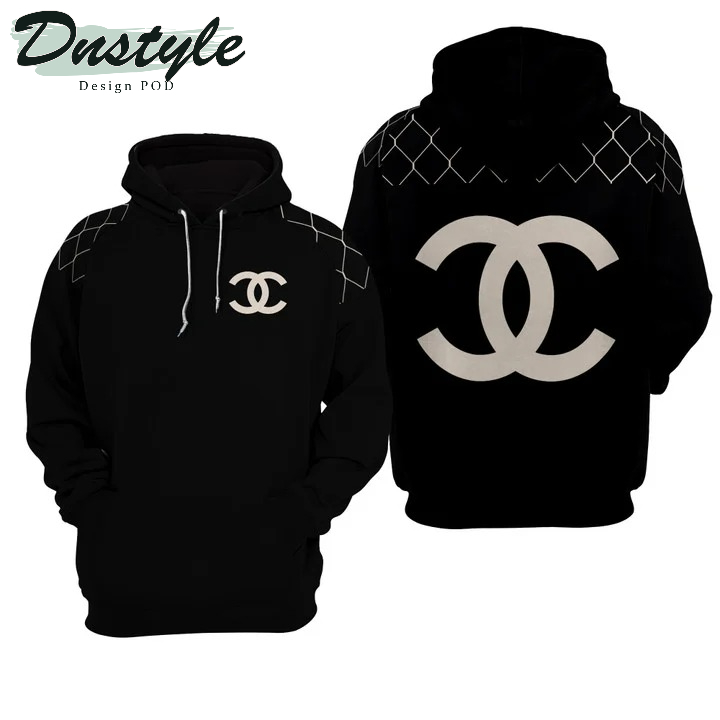 Channel Black All Over Print 3D Hoodie