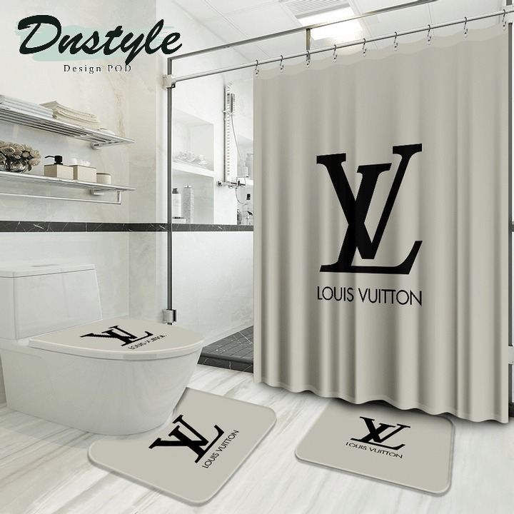 Louis Vuitton Luxury Paris Fashion Shower Curtain Bathroom Set #19