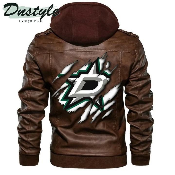 Dallas Stars NHL Hockey Sons Of Anarchy Brown Leather Jacket